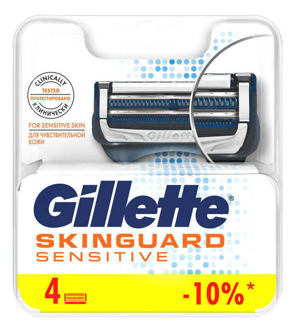 Сменные кассеты Gillette Skinguard Sensitive (4 шт) - фото 1 - id-p172499850
