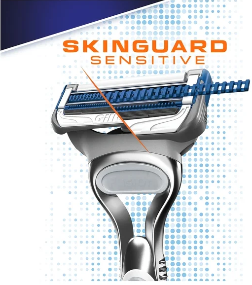 Сменные кассеты Gillette Skinguard Sensitive (4 шт) - фото 2 - id-p172499850
