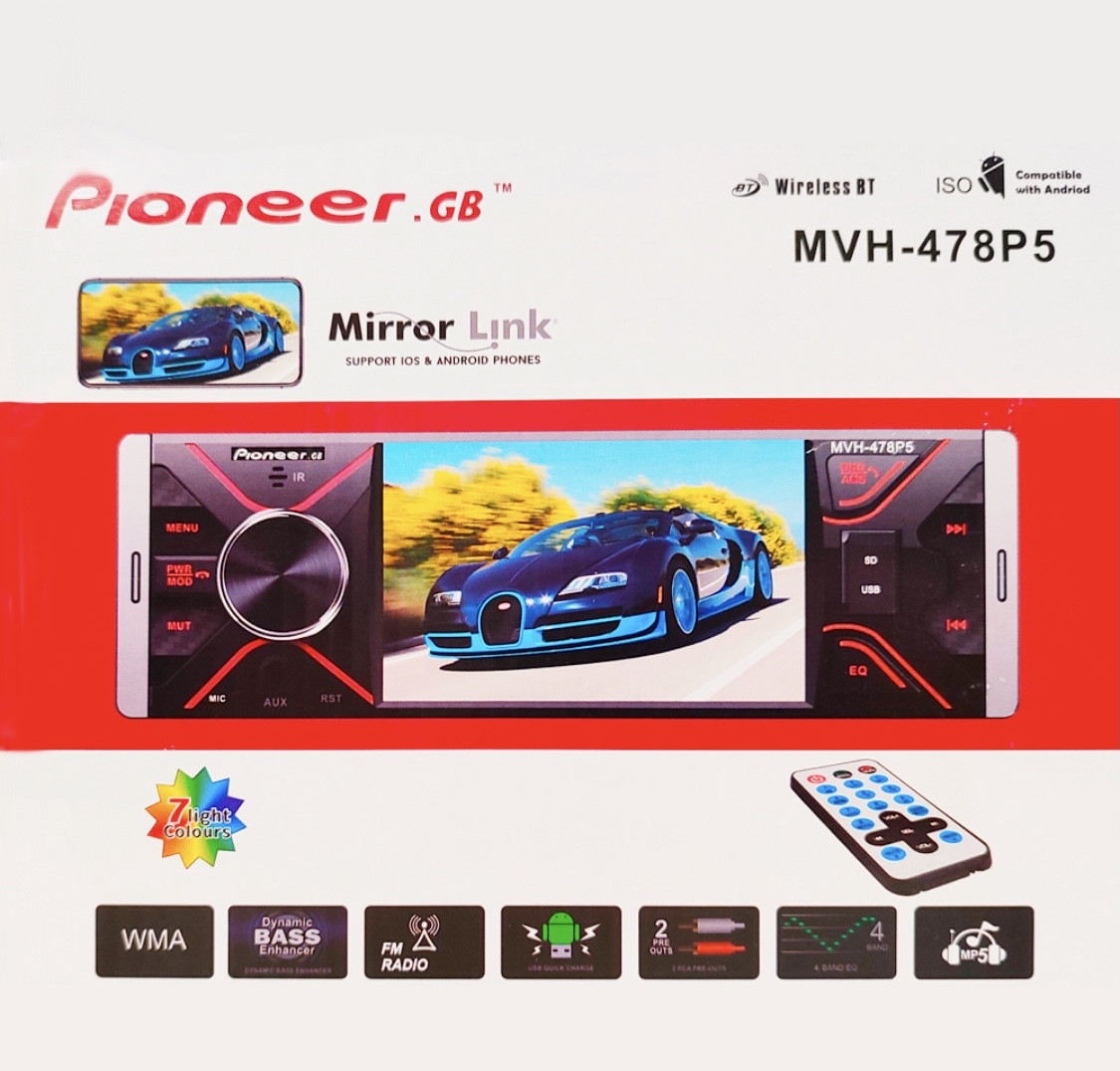 Автомагнитола 1 DIN Pioneer MVH478