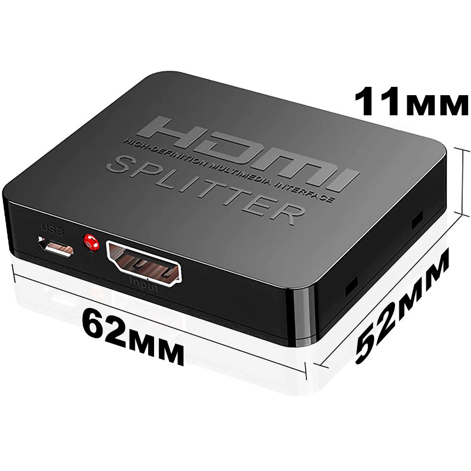 HDMI сплиттер (1 вход HDMI - 2 выхода HDMI) Орбита OT-AVW50 - фото 3 - id-p172555376