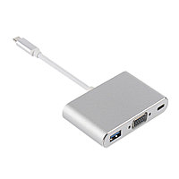 Переходник (штекер TYPE-C - гнездо USB 3.0/VGA/TYPE-C) 15см Орбита OT-AVW55