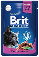 Brit Premium Cat Pouches (Курица, индейка) 85 г х 10 шт