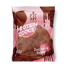 Печенье протеиновое в глазури Fit Kit Малиновый йогурт, 50 г