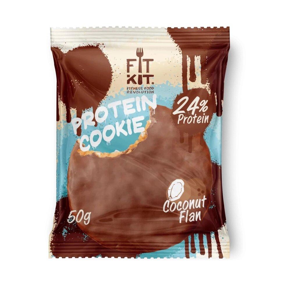Печенье протеиновое в глазури Fit Kit Кокосовый пирог, 50 г