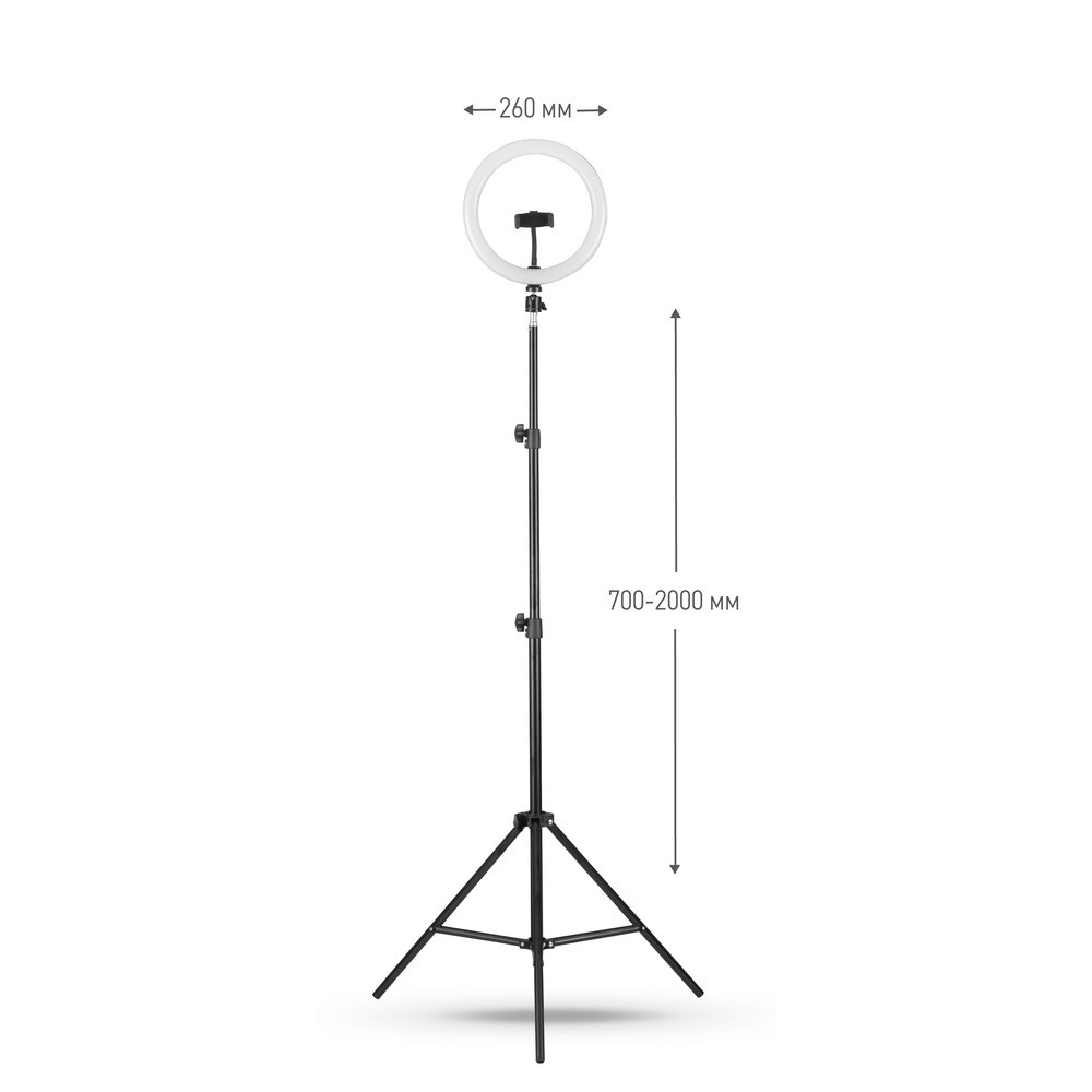 KD-810F C02 LED(свет-к кольцев. 10 Вт, подставка для смартфона, напольн.на штативе) CAMELION - фото 2 - id-p172500634