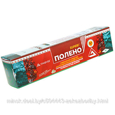 Средство для очистки дымоходов "SUPER полено" 950г - 2 брикета, "Веселый трубочист" (Россия)