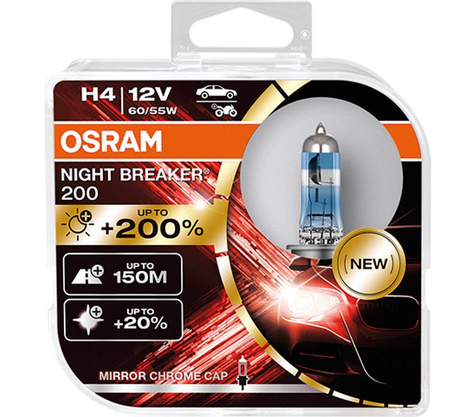 H4 OSRAM NIGHT BREAKER 200 64193NB200-HCB (2 штуки) комплект - фото 1 - id-p172580776