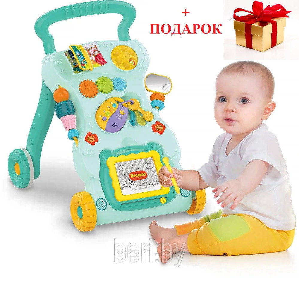 HE0822 Каталка ходилка, игровой центр, каталка-ходунки Music Walker, ходилка с ручкой