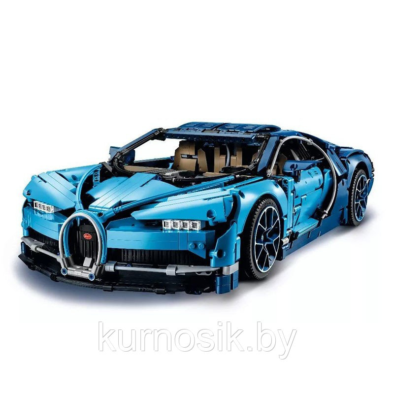 Конструктор S7802 King Technic Автомобиль Бугатти Шерон Bugatti Chiron синий, 4024 деталей - фото 2 - id-p172582508