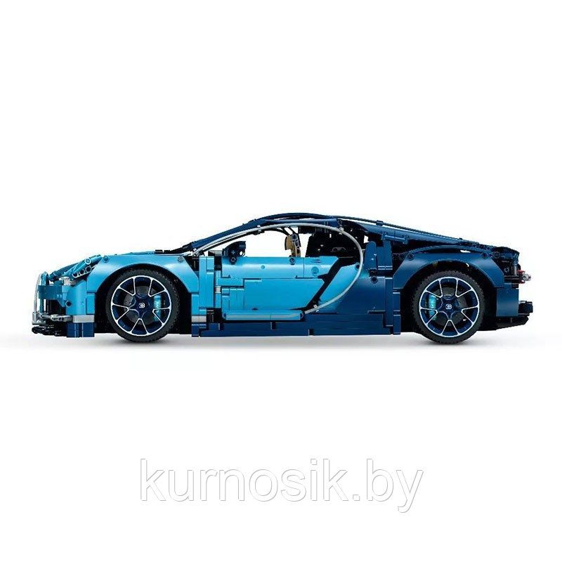 Конструктор S7802 King Technic Автомобиль Бугатти Шерон Bugatti Chiron синий, 4024 деталей - фото 3 - id-p172582508