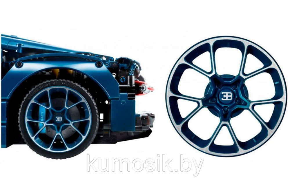 Конструктор S7802 King Technic Автомобиль Бугатти Шерон Bugatti Chiron синий, 4024 деталей - фото 6 - id-p172582508