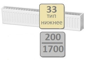 Радиатор стальной LEMAX Valve Compact 33-200 1700, фото 2