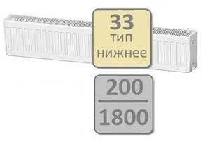 Радиатор стальной LEMAX Valve Compact 33-200 1800, фото 2