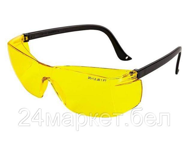 Очки открытые Jeta Safety CLEAR VISION янтарные РС (янтарные линзы из ударопрочного поликарбоната), фото 2