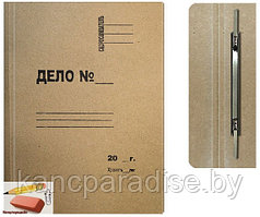 Папка-скоросшиватель Дело, А4, картон, пл.=0,7 мм., серая