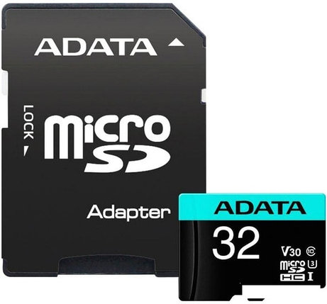Карта памяти A-Data Premier Pro AUSDH32GUI3V30SA2-RA1 microSDHC 32GB (с адаптером), фото 2