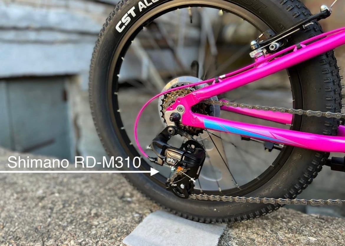 Велосипед детский Merida Matts J.20+ Eco шелковый розовый/пурпурный/голубой - фото 5 - id-p152134309