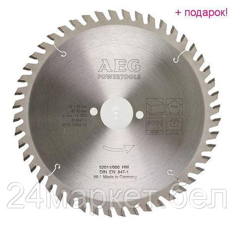 Диск пильный (по дереву) AEG D 190х30х2,8 мм 48Z (1 шт.) 4932430470, фото 2