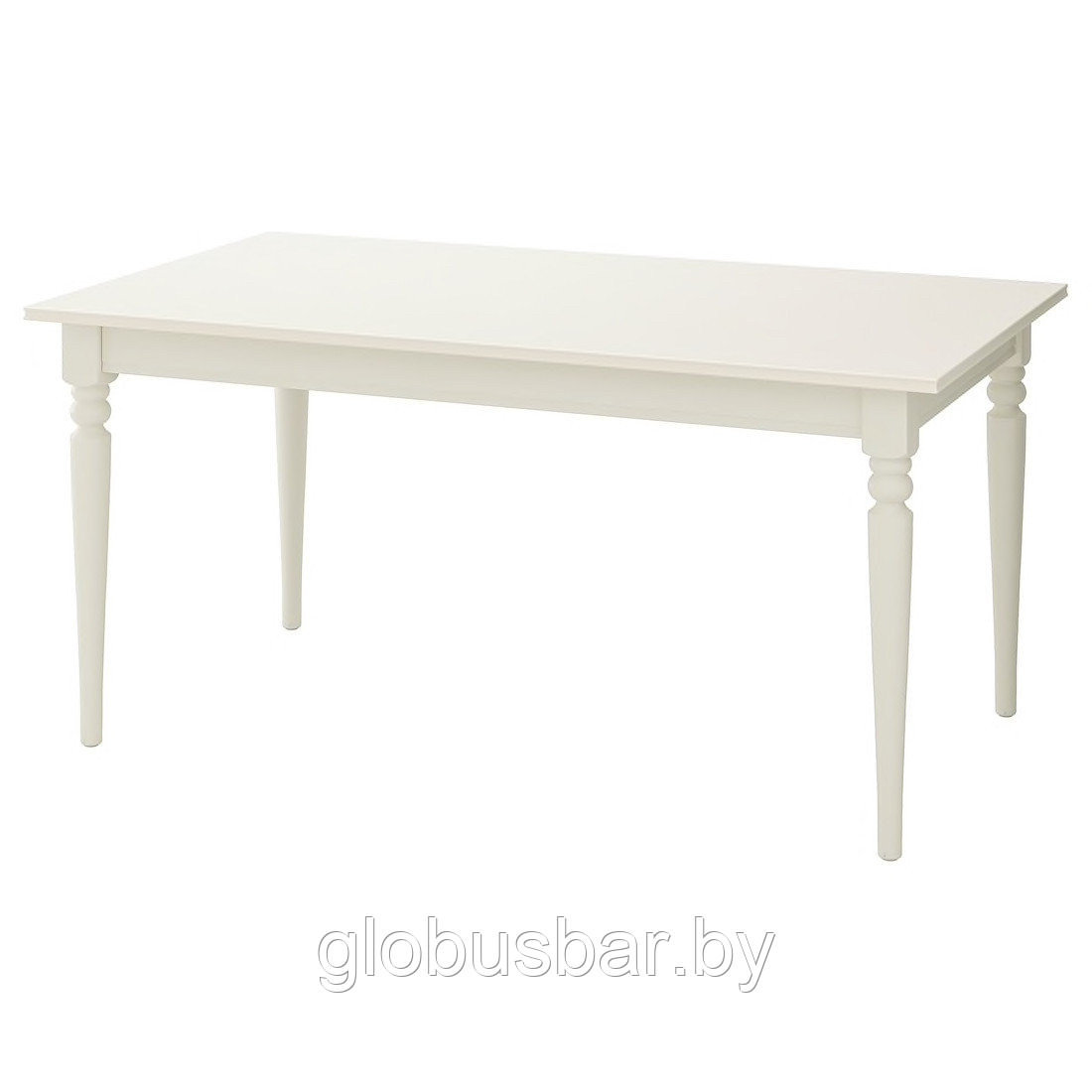 ИНГАТОРП Раздвижной стол, белый, 155/215x87 см