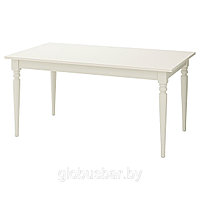 ИНГАТОРП Раздвижной стол, белый, 155/215x87 см