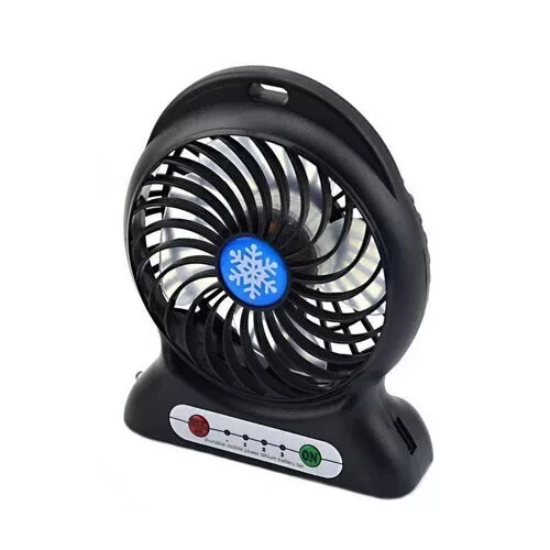 Мини вентилятор USB Fashion Mini Fan, 3 скорости обдува (заряжается от USB) Чёрный - фото 1 - id-p168488837