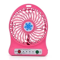 Мини вентилятор USB Fashion Mini Fan, 3 скорости обдува (заряжается от USB) Розовый