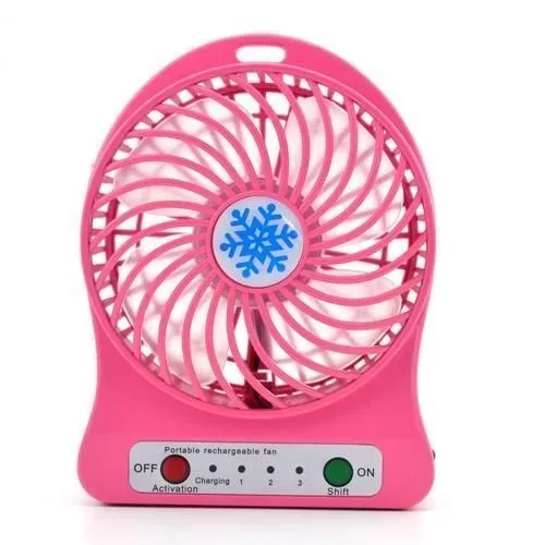 Мини вентилятор USB Fashion Mini Fan, 3 скорости обдува (заряжается от USB) Розовый - фото 1 - id-p168488838