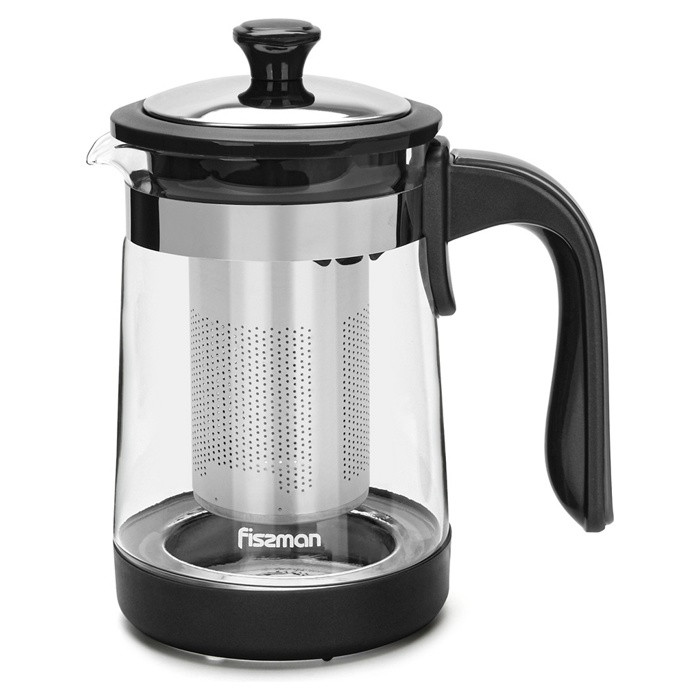 Заварочный чайник Fissman 6461 950 мл со стальным фильтром (жаропрочное стекло) - фото 2 - id-p172595741