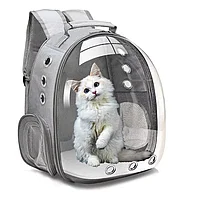 Рюкзак переноска Pet Carrier Backpack для домашних животных (Серый)