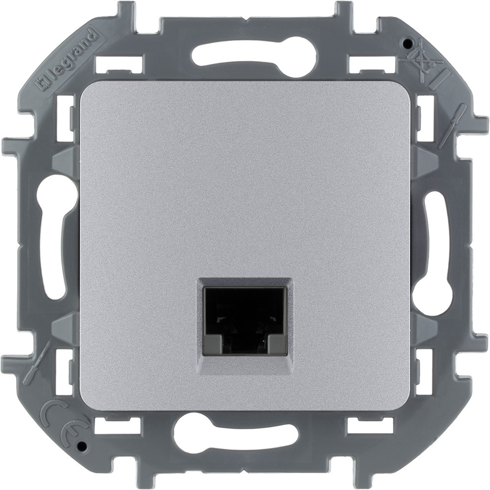 Inspiria - Розетка 1хRJ-45 UTP CAT6 (алюминий), фото 1
