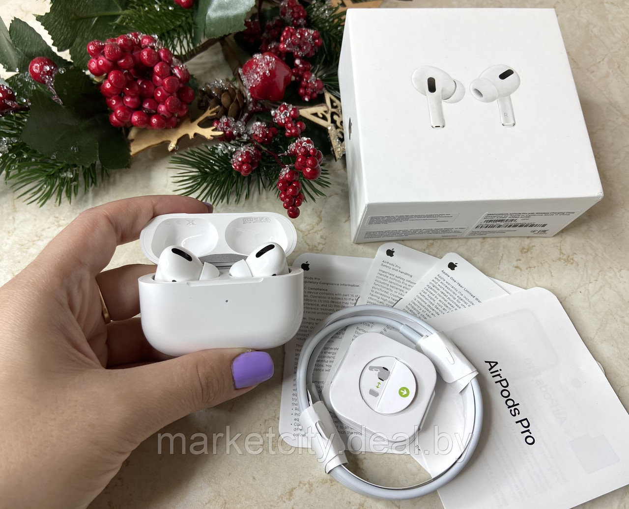 Беспроводные наушники AirPods Pro с шумоподавлением - фото 3 - id-p172636020