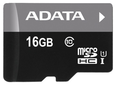 Карта памяти A-Data Premier microSDHC UHS-I U1 (10 Class) 16 Gb (AUSDH16GUICL10-RA1)