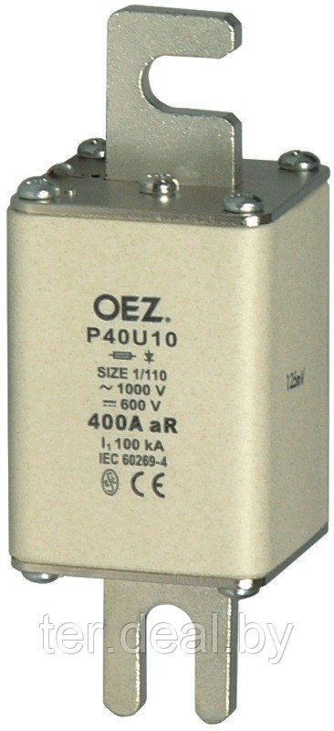 Плавкие вставки P40U10 для защиты полупроводников до 1000 V a.c. (резьбовое соединение)
