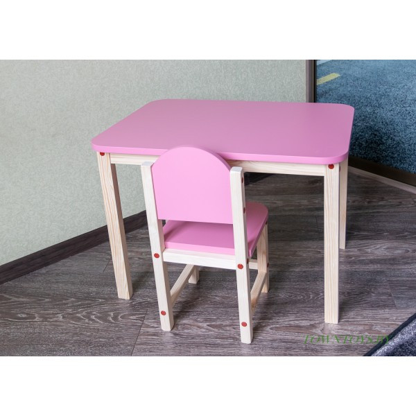Комплект детский столик и стульчик «Розовая пантера» арт. KMPN-705050. Столешница 700х500 мм. Цвет розовый с - фото 3 - id-p172626229