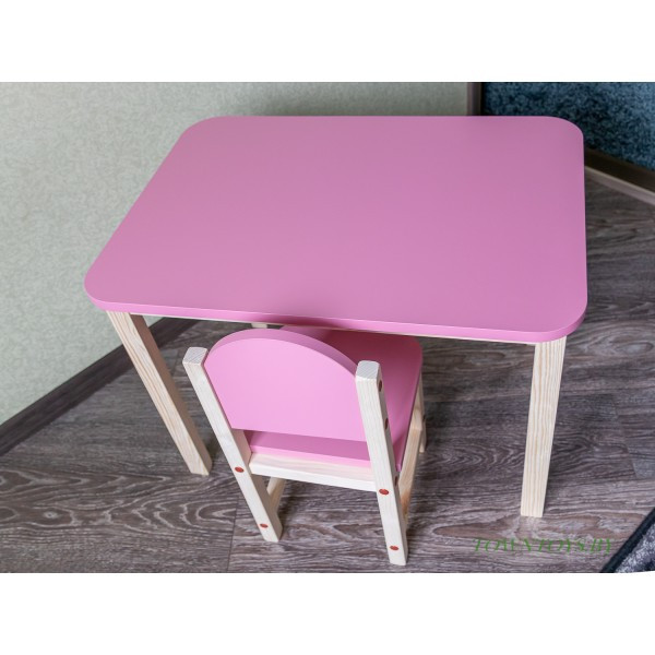 Комплект детский столик и стульчик «Розовая пантера» арт. KMPN-705050. Столешница 700х500 мм. Цвет розовый с - фото 4 - id-p172626229