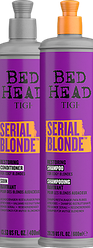 Комплект ТиДжи шампунь + кондиционер (400+400 ml) восстанавливающий для блондинок - TIGI Serial Blonde Set