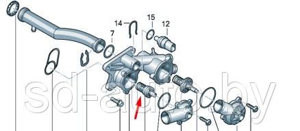 Термостат Polo Sedan 1.6 - фото 2 - id-p172653599