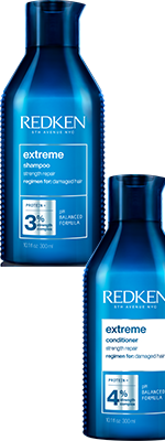 Комплект Редкен Экстрем шампунь + кондиционер (300+300 ml) для интенсивного восстановления поврежденных волос - фото 1 - id-p166875521