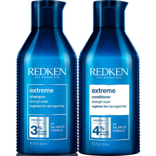Комплект Редкен Экстрем шампунь + кондиционер (300+300 ml) для интенсивного восстановления поврежденных волос - фото 2 - id-p166875521