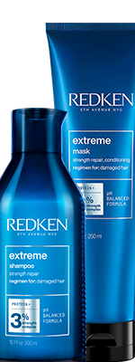 Комплект Редкен Экстрем шампунь + маска (300+250 ml) для интенсивного восстановления поврежденных волос -