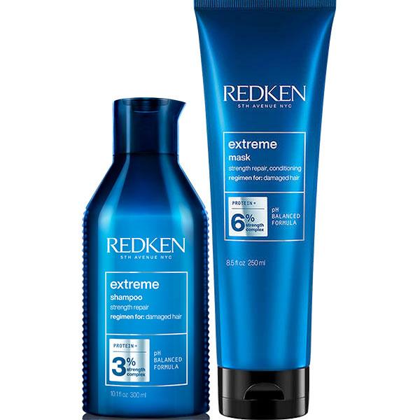 Комплект Редкен Экстрем шампунь + маска (300+250 ml) для интенсивного восстановления поврежденных волос - - фото 2 - id-p166875522