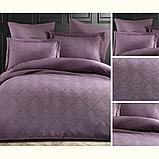 Турецкое постельное белье "KARTEKS" мако-сатин жаккардовый, р. евро, арт. MS-02.05 фиолетовый, фото 2