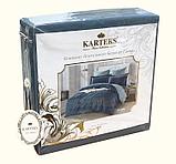 Турецкий постельный комплект "KARTEKS" сатин однотонный комбинированный, р. 2сп, SK005, фото 3