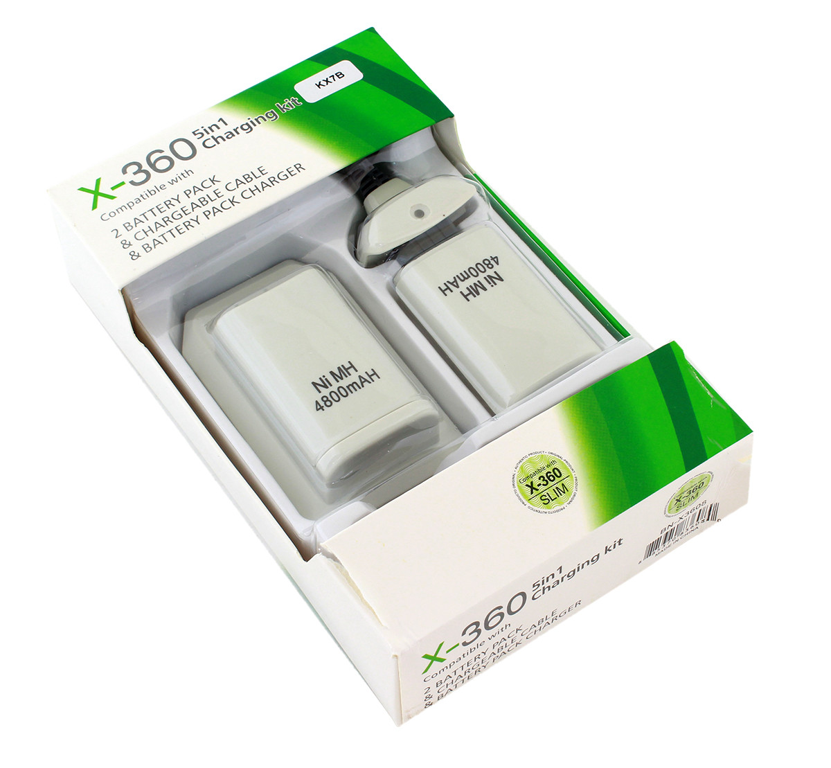 Докстанция набор для XBOX 360 2 шт АКБ+кабель Play&Charge Белый SiPL - фото 2 - id-p172659120