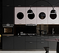 Кухня Мемфис 3,0 Черный трюфель/ Белый софт - Сурская мебель