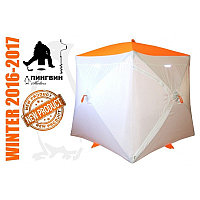 Зимняя палатка Пингвин Mr. Fisher 200*200 вшитый пол на липучке (бело-оранжевый), арт 868