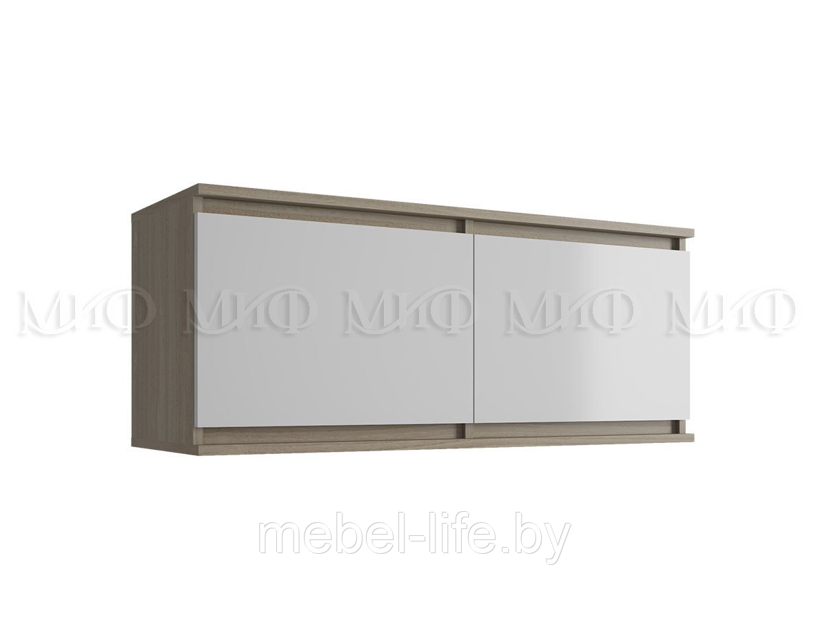 Антресоль малая Челси дуб сонома/белый глянец - МиФ