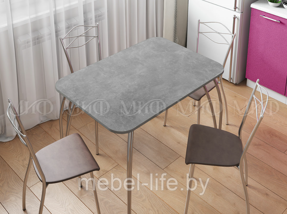 Стол кухонный прямоугольный Бетон светлый - МиФ