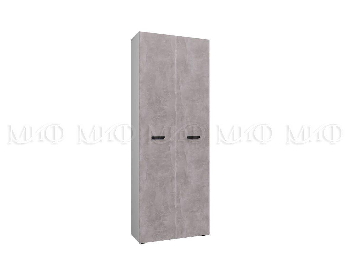 Шкаф 2-створчатый Нэнси New 0,8м белый/бетон светлый - МиФ - фото 1 - id-p172666334