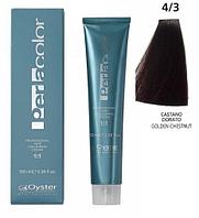 Перманентный краситель для волос Perlacolor 4/3 100мл (Oyster Cosmetics)